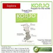 Korjo New Travel Flight Socks Medical Compression Stockings S/M/L