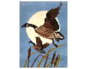 Moon Geese Latch Hook Rug Kit