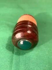Alto Saxophone End Plug-Wood-Handmade-with Semi Precious Jade Stone-Unique!