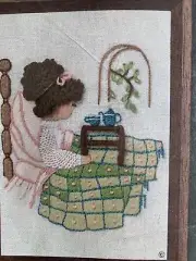 Breakfast in Bed Vintage JIffy Stitchery Kit NIP 5x7