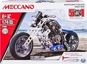 [MECCANO] Erector by, 5 in 1 Model Building Set - Motorcycles, 174 Pieces, for Ages 8 and up, STEM Construction Education Toy