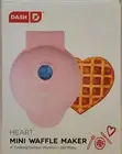 Dash Heart Pink Mini Waffle Maker Valentine’s Wedding 350 watt