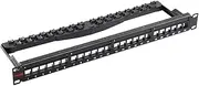 Simply45 24 Port Unloaded UTP Keystone Patch Panel, 1RU includes Cable Management Bracket, 24 Cable Ties - S45-2024U