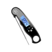 Instant Read Meat Thermometer Waterproof Thermometer with Large Backlit LCD C...