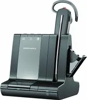 HP POLY Savi 8245-M Microsoft Teams Certified DECT Wireless USB-A Headset +D200 Wireless Ear-hook, Black