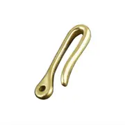 3Pcs Retro Solid Brass Key Chain Key Ring Belt U Hook Wallet Chain Fish Hook Length:4.8Cm
