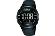 Lorus Chronograph R2333NX9 Grey Dial Black Silicone Womens Watch