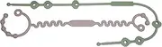 Sun of Gray 2pcs Baby Anti-Drop Chains - Silicone Soother Holders Sea-Shell Design (Sage or Dusty Rose) and Squiggly Design (Light Pink) (Sage and Light Pink)