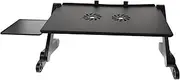 OSALADI Aluminium Alloy Laptop Rack with Cooling Shelf Folding Laptop Stand for Bed Sofa for Gaming Working and Watching Videos with Dual Fans