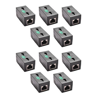 10PCS Black Passive RJ-45 POE Injector Splitter Power Over Ethernet Adapter