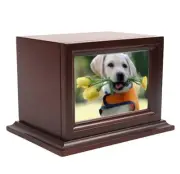 Wooden Pet Memorial Keepsake Urns, Photo Box Pet Cremation Urn，Cremation Urns...