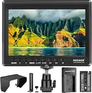 Neewer F100 7 Inch Camera Field Monitor HD Video Assist Slim IPS 1280x800 HDMI Input 1080p with 2600mAh Li-ion Battery/USB Charger for DSLR Cameras, Handheld Stabilizer, Film Video Making Rig