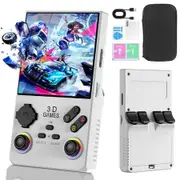 128G 40000 in 1 V40 MAX Handheld Game Console 4.0 inch IPS Screen Mini Retro Console 3800mAh Portable Pocket Arcade 45 Mainstream Emulator (White)