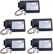 5-Pcs MR-BAT6V1SET 6V 1800mAh 2CR17335A WK17 for MR-J4 PLC Non-Rechargeable Lithium Battery for M80 Driver J4 servo System with White Plug (6 Volt, 1.8 Ah, Non-Rechargeable)