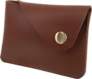 TOYANDONA Compact Vintage Leather Mini Coin Pouch Wallet for Cash Cards Coins Lightweight Card Holder for Pocket Elegant Retro Design