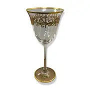 Neiman Marcus Clear Gold Oro Bello Water Goblets Wine Glass Set of 4