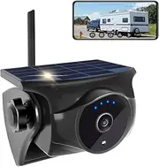 STONVUE 1080P Solar Wireless Reversing Camera, Magnetic WiFi Rear View Camera with Night Vision, 365-Day Standby, IP66 Waterproof, Rechargeable Battery for Trailer, RV, Truck Car for Phone Pad Android