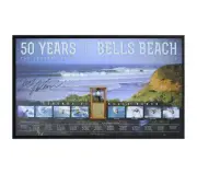 50 YEARS BELLS BEACH HAND SIGNED AND FRAMED JOEL PARKINSON SURFING SPORTSPRINT
