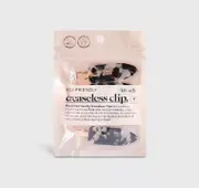Kitsch Eco-Friendly Creaseless Clips 4pc Set -Black Terrazzo