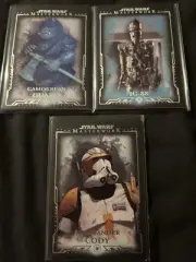 2015 Topps Star Wars Masterwork High Number SP 3 Card Lot IG-88 Commander Cody