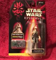 Star Wars Episode I Jar Jar Binks with Gungun Battle Staff and CommTech Chip