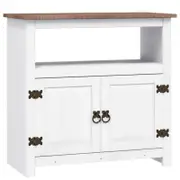 vidaXL TV Cabinet Mexican Pine Corona Range White 80cm Living Room Rack Unit