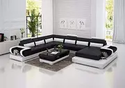 KlCdjh Luxury Modern Leather Sofa for Living Room