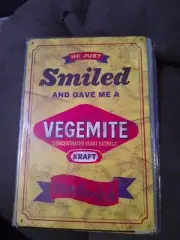 Vegemite metal sign MAN CAVE brand new