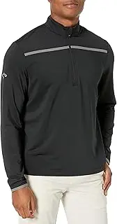 [Callaway] Men's Weather Series ¼ Zip Mock Neck Pullover for Men, Extended Sizes, Men’s Performance Apparel