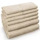 European Waffle Weave Bath Towel Set - 100% Organic Cotton - Quick Dry Lint F...