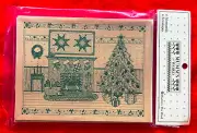 Mumm's the Word Debbie Mumm Christmas Tree Fireplace Scene Blank Note 6 Card Set