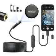 【Dual-Lens BORESCOPE Inspection Camera HD with Light】 Endoscope with Adjustab...