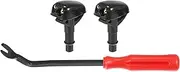 X AUTOHAUX 3pcs Front Windshield Wiper Washer Nozzle Spray Jet Kit 8265A083 for Mitsubishi Lancer EVO 1995-2005 for Montero Pajero 1990-2005