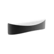 Pia Modern Wall Light Surface Mounted Up/Down 10W Curved Dark Grey Opal Diffuser