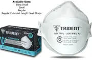 Trident® Surgical P2 Respirator Level 3 Face Masks, Regular, TGA Approved, Individually Packaged, Box/20