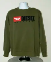 NWT Men DIESEL F-CREW-DIVISION FELPA Pullover Sweatshirt Patch Embroidery M; L