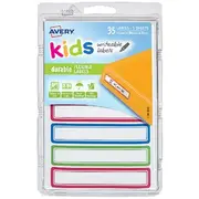 Avery Kids Durable Flexible Labels Assorted 35 Pack