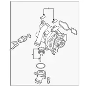 Genuine Volkswagen Water Pump 06H-121-010-L