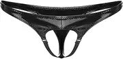 [Rswnyirn] Men's Open Front Briefs Underwear Jockstrap G-Strings Bikini Sissy Gay Thongs Panties