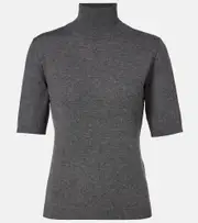 ['S Max Mara] 'S Max Mara Cantone wool turtleneck top UK 18 grey