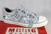 Mustang Slippers Trainers Sports Shoes Low Shoes Light Blue/Grey Canvas 5024 New