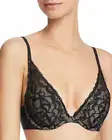 Calvin Klein Womens Black Perfectly Fit Etched Lace Plunge Bra L63545 Size 36A