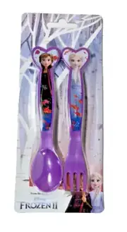 DISNEY FROZEN ANNA & ELSA KIDS SPOON & FORK CUTLERY SET