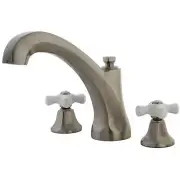 Kingston Brass KS432.PX Metropolitan Deck Mounted Roman Tub - Nickel