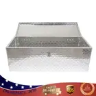 30"X13"X10" Heavy Duty Aluminum Bar Tread Tool Box for Pick Up Truck w/Lock