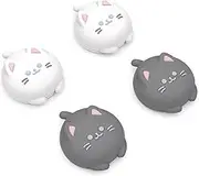 PlayVital Cutie Kitty Cute Thumb Grip Caps for PS5/4 Controller, Silicone Analog Stick Caps Cover for Xbox Series X/S, Thumbstick Caps for Switch Pro Controller