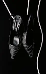 [Aeyde] Saba Studded Leather Slingback Pumps