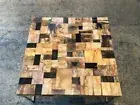 Petrified Stone Coffee Table Top, Square Center Table Top, Handmade Furniture