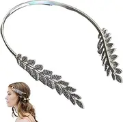 [AZIDWERYQ] Leaf Crown for Women Fashion Luxury Metal Back-worn Leaf Fairy Crown Decorative Tiara for Wedding Cosplay Costume Party