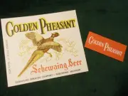 Sebewaing Brewing Co MI GOLDEN PHEASANT Beer Bottle Label & Neck Label ~ORIGINAL